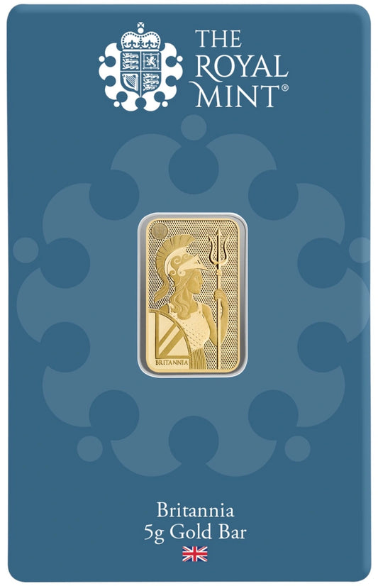 5g Gold Britannia Minted Bar 24-carat