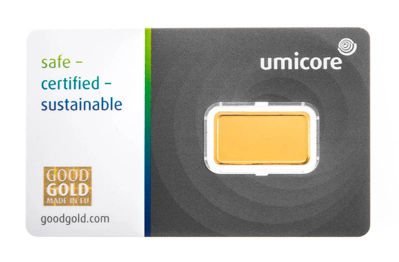 2.5g Gold Bar Umicore 24-carat